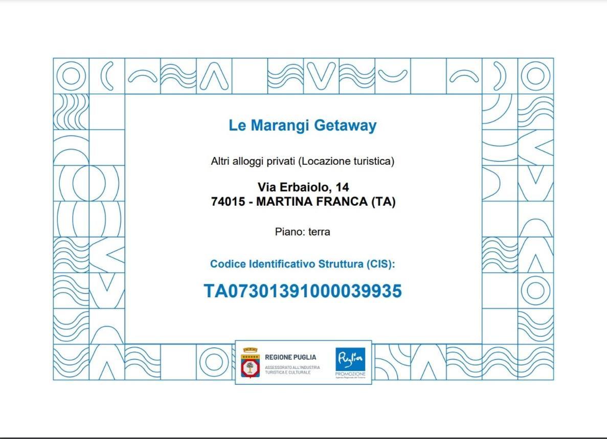Le Marangi Getaway Suite Martina Franca Eksteriør billede
